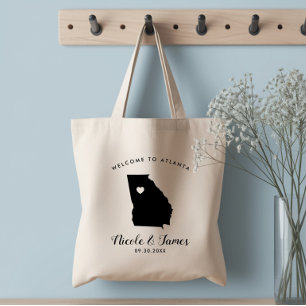 Bolsa Tote Saco da boa vinda do casamento de Geórgia para o