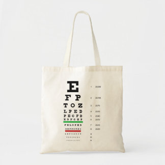 Bolsa Tote Saco da carta de olho de Snellen