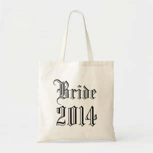 Bolsa Tote Saco da dama de honra 2014 - preto e branco