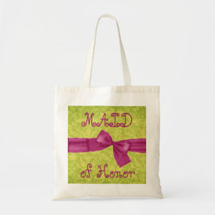 Bolsa Tote Saco da madrinha de casamento - rosa e arco e