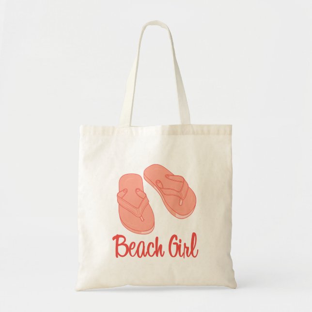 Bolsa Tote Saco da menina da praia (Frente)