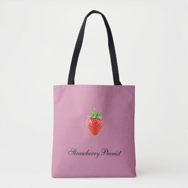 Bolsa Tote Saco da música de StrawberryPianist (Frente)