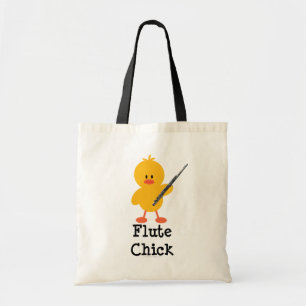 Bolsa Tote Saco da música do pintinho da flauta