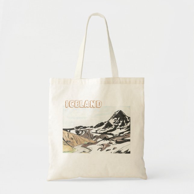 Bolsa Tote Saco da natureza selvagem da Islândia (Frente)