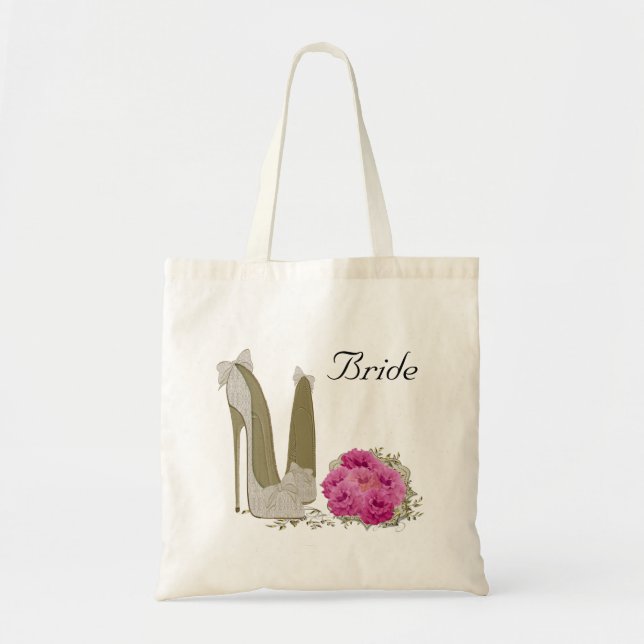 Bolsa Tote Saco da noiva do casamento (Frente)
