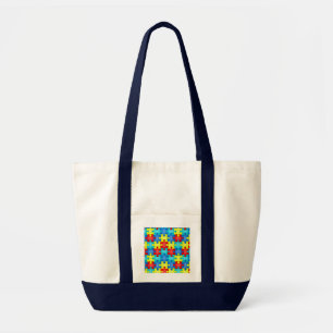 Bolsa Tote Saco da parte do quebra-cabeça da consciência do