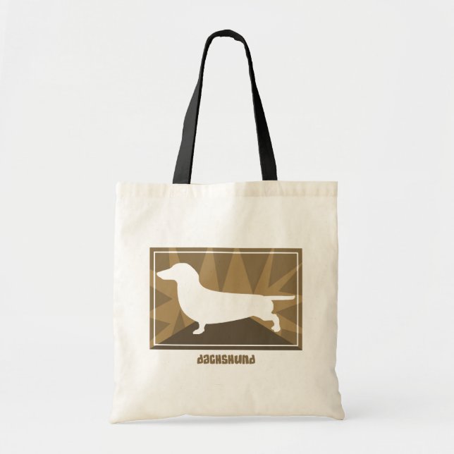 Bolsa Tote Saco da terra do Dachshund (Frente)