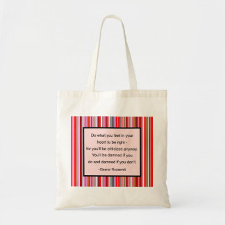 Bolsa Tote Saco das citações de Eleanor Roosevelt