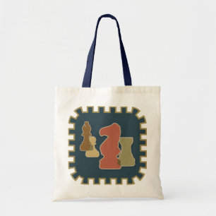 Bolsa Tote Saco das partes de xadrez