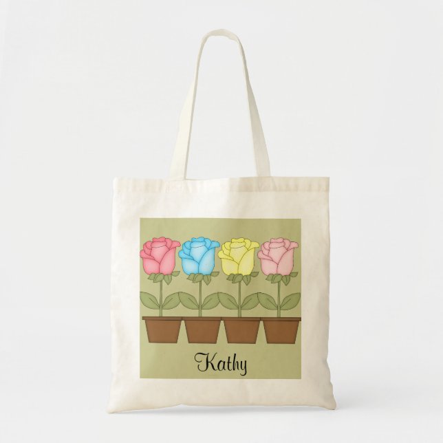 Bolsa Tote Saco de 4 tulipas (Frente)