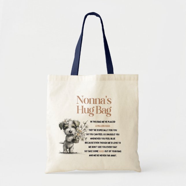 Bolsa Tote Saco de Abraço para Nonna (Plural) (Frente)