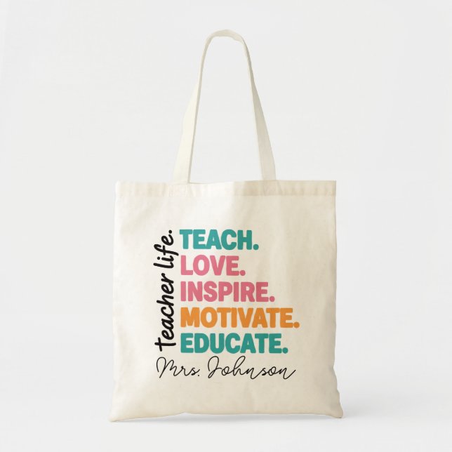 Bolsa Tote Saco de Agradecimento ao Professor Presente Saco T (Frente)