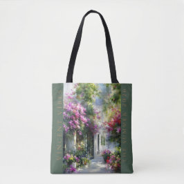 Bolsa Tote Saco de água-forte floral de jardim de verão estil