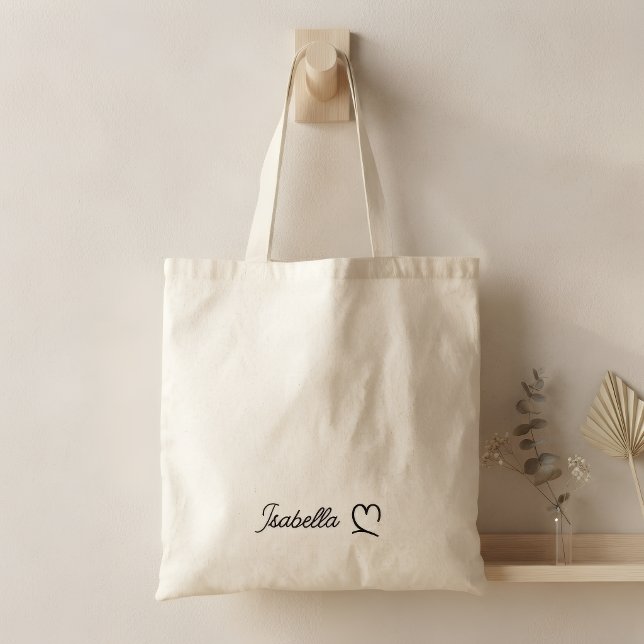 Bolsa Tote Saco de Algodão Personalizado com Nome – Minimalis (Criador carregado)