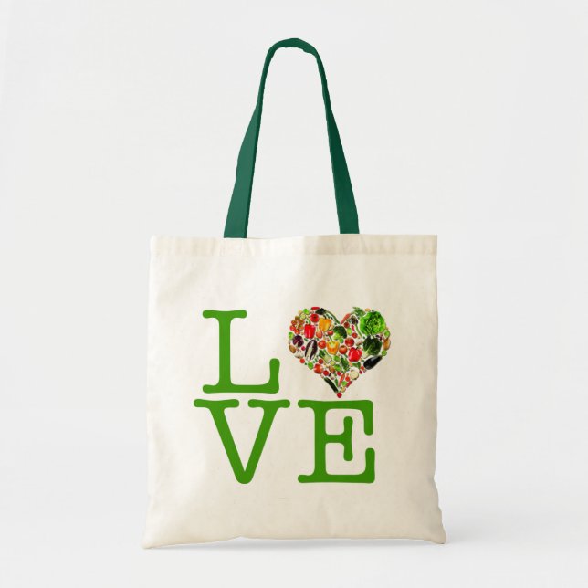 Bolsa Tote Saco de Amor de Vegan Saudável (Frente)