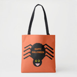 Bolsa Tote Saco de Aranha Negra do Halloween
