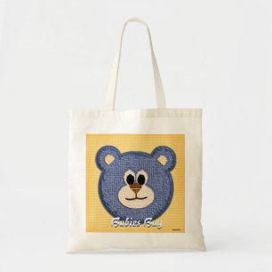 Bolsa Tote Saco de Bebês de Urso de Teddy Texturado (azul)