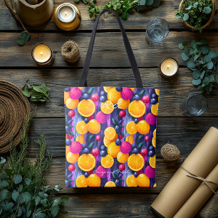Bolsa Tote Saco de Bem-Estar Citrus Delight & Frutas Vibrante