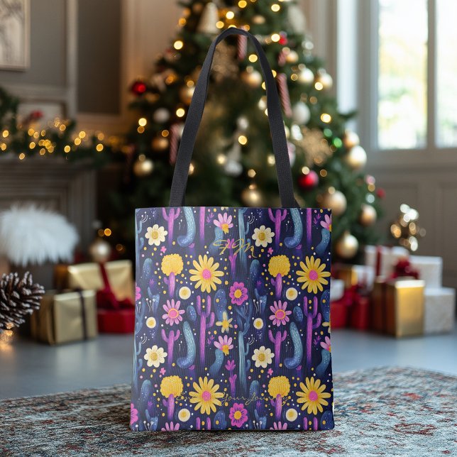 Bolsa Tote Saco de Bem-Estar Vibrante Desert Bloom (Criador carregado)