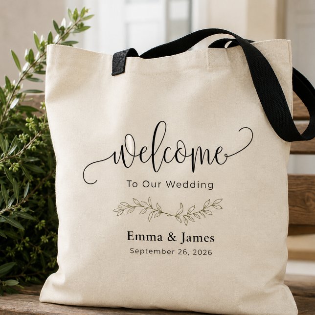 Bolsa Tote Saco de Bem-Vindo Casamento Personalizado (Criador carregado)