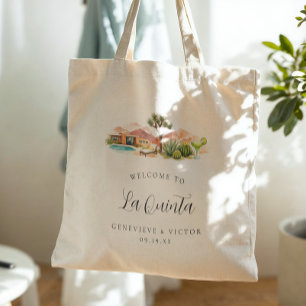 Bolsa Tote Saco de Bem-vindo para Casamento no Deserto de La