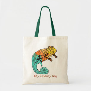 Bolsa Tote Saco de biblioteca de crianças bonitinhas de tint