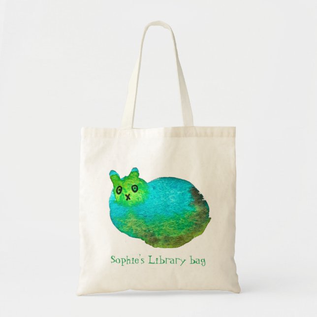 Bolsa Tote Saco de biblioteca de gatas gordurosas (Frente)