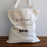 Bolsa Tote Saco de Boas-vindas da Reunião da Família com Carr<br><div class="desc">Preencha esta bolsa encantadora com guloseimas favoritas para dar as boas-vindas aos convidados da sua reunião familiar!</div>