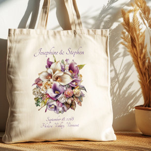 Bolsa Tote Saco de Boas-vindas de Casamento com Copos-de-leit