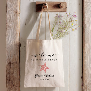 Bolsa Tote Saco de Boas-vindas de Casamento com Estrela-do-Ma