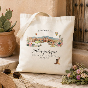 Bolsa Tote Saco de Boas-vindas de Casamento do Deserto de Alb
