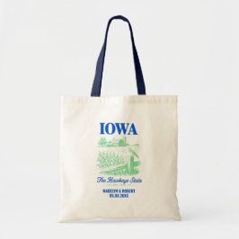 Bolsa Tote Saco de Boas-vindas de Casamento em Iowa, Casament
