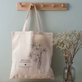 Bolsa Tote Saco de Boas-Vindas de Casamento Floral, Saco de M