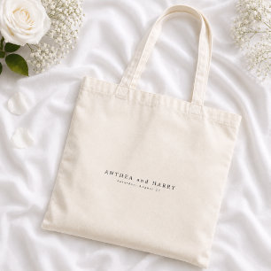Bolsa Tote Saco de Boas-Vindas de Casamento Moderno Editorial