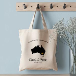 Bolsa Tote Saco de Boas-Vindas de Casamento na Austrália, Pre