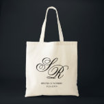 Bolsa Tote Saco de boas-vindas de casamento personalizado com<br><div class="desc">Clique no botão "Personalizar" para MOVER as suas iniciais para o visual desejado! Certifique-se de verificar mais de 100 estilos populares de bolsas de casamento da coleção "Bolsas de Casamento" em nossa loja!</div>