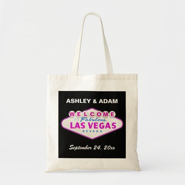 Bolsa Tote Saco de boas-vindas de destino de Las Vegas (Frente)