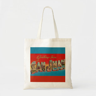 Bolsa Tote Saco de Boas-vindas Retro San Juan