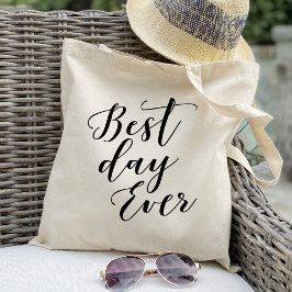 Bolsa Tote Saco de Boas-vindas Simples do Melhor Dia de Sempr
