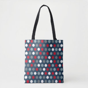 Bolsa Tote Saco de Bolinhas Patrióticas