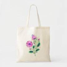 Saco de buquê de flores roxas contemporâneas Elega
