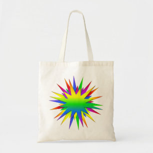 Bolsa Tote Saco de Burst do Arco-Íris - escolha estilo e cor