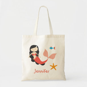 Bolsa Tote Saco de cabelo do deleite da sereia dos desenhos