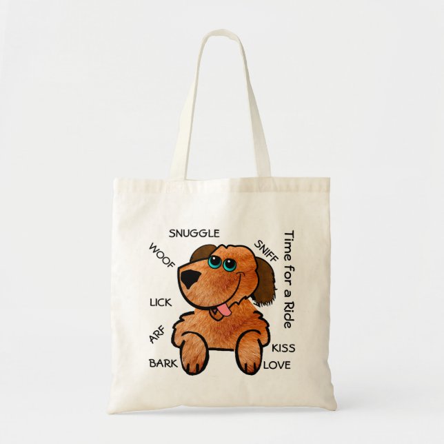 Bolsa Tote Saco de cachorrinho de Barkley (Frente)
