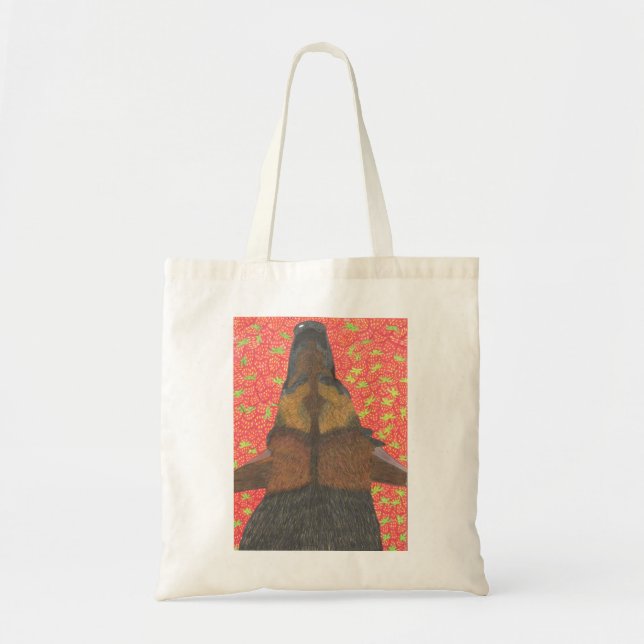 Bolsa Tote Saco de cachorro e morango (Frente)
