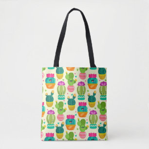 Bolsa Tote Saco de Cactos Suculentos Divertidos