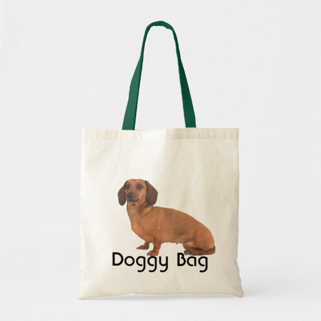 Bolsa Tote Saco de Cães - Dachshund Suave (Frente)