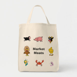 Bolsa Tote Saco de carne do mercado/mantimento