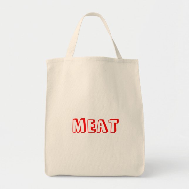 Bolsa Tote Saco de carne reusável (Frente)