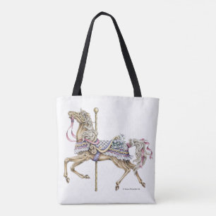 Bolsa Tote Saco de carrinho de mão de cavalo Carousel de Prim